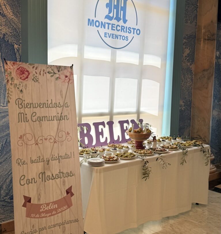 Mesa de gildas para la comunión de Belen en el restaurante Montecristo